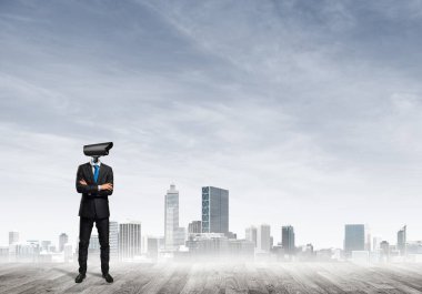 Kamera zoom ile meçhul iş adamı 