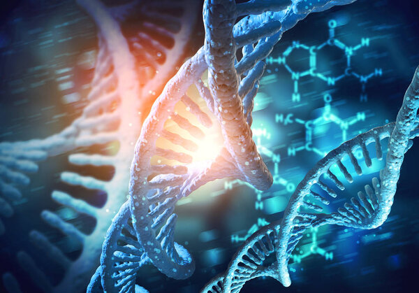 DNA molecules background