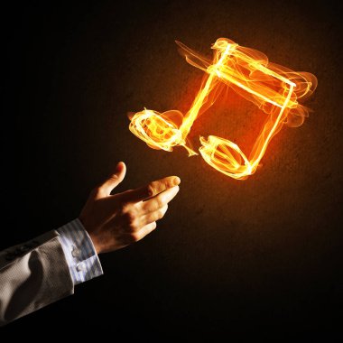 Ateş yakma ikonu tarafından sunulan müzik konsepti