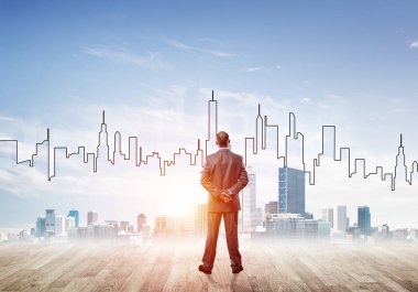 Arka ayakta işadamı