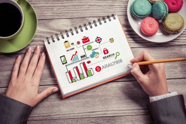 İş stratejisi çizim eller