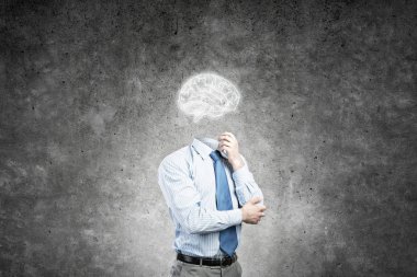 Meçhul işadamı ile çizilmiş beyin