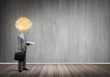 Meçhul işadamı ile çizilmiş beyin