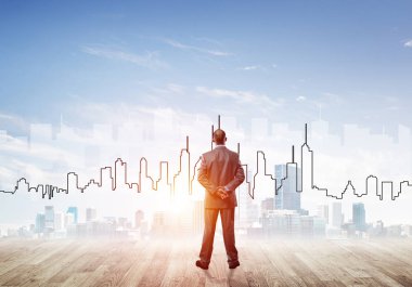 Arka ayakta işadamı