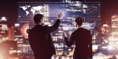 iş adamları ile arka ayakta