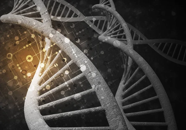Концепция исследования молекул ДНК — стоковое фото