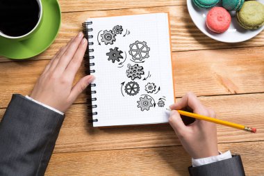 Not defteri vites çizim işkadını