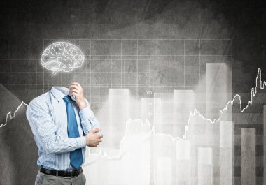 Meçhul işadamı ile çizilmiş beyin