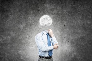 Meçhul işadamı ile çizilmiş beyin