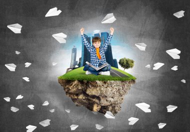 Sevimli çocuk okul çağındaki 