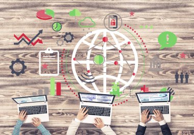 Bir grup insan cihazlar ile