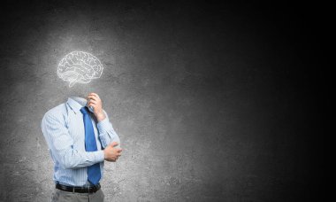 Meçhul işadamı ile çizilmiş beyin