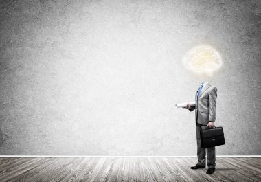 Meçhul işadamı ile çizilmiş beyin