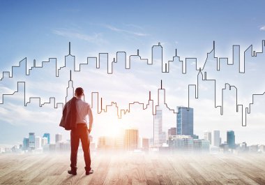 Arka ayakta işadamı