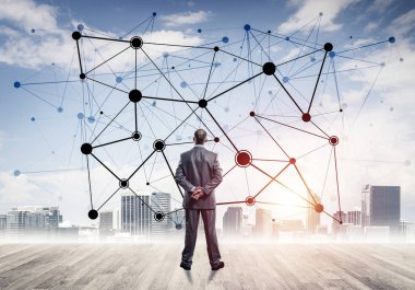 Arka ayakta işadamı