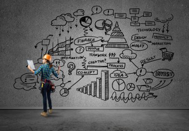 kask kadında mühendisi