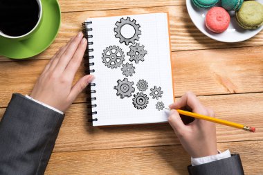 Not defteri vites çizim işkadını