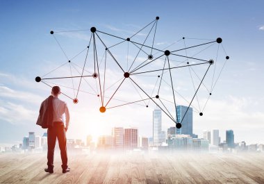 Arka ayakta işadamı