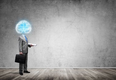 Meçhul işadamı ile çizilmiş beyin