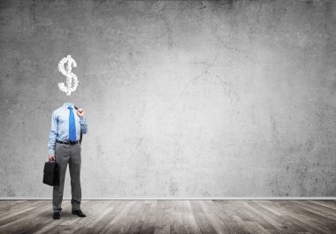 Dolar işareti olan meçhul iş adamı