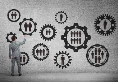 Arka ayakta işadamı