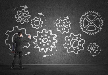 Arka ayakta işadamı