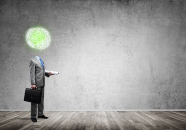 Meçhul işadamı ile çizilmiş beyin