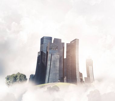 Binalar ile modern cityscape