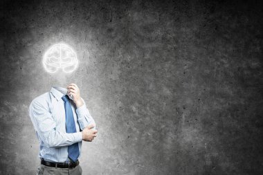 Meçhul işadamı ile çizilmiş beyin