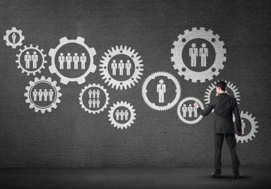 Arka ayakta işadamı