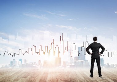 Arka ayakta işadamı