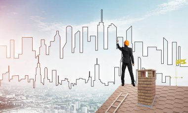 Mühendis adam arka ayakta