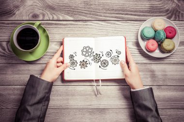 Kahve molası için taze fikir kavramı