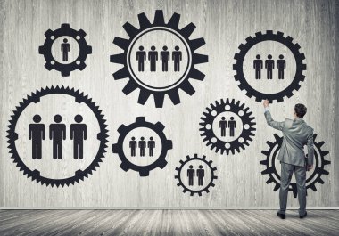 Arka ayakta işadamı