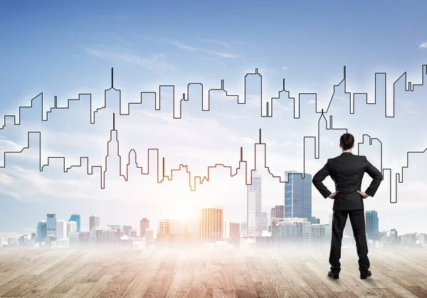 Arka ayakta işadamı