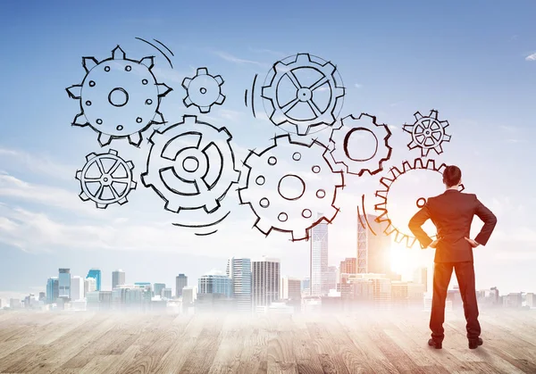 Arkadan görünüş iş adamı 