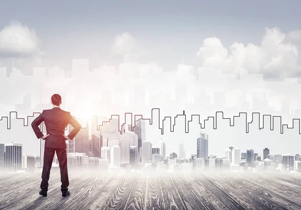 Arka ayakta işadamı