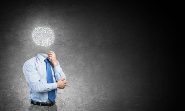 Meçhul işadamı ile çizilmiş beyin