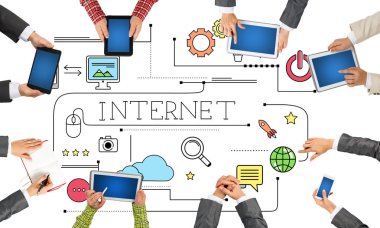 Bir grup insan cihazlar ile 