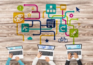 Bir grup insan cihazlar ile 