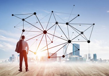 Arka ayakta işadamı