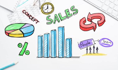 İş çalışma alanı klavye ile 