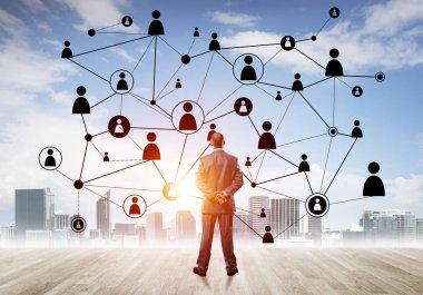 işadamı modern cityscape arıyorsunuz