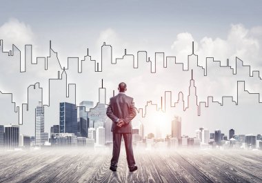 Arka ayakta işadamı