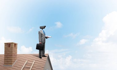 Kamera zoom ile meçhul iş adamı