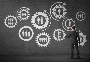 Arka ayakta işadamı