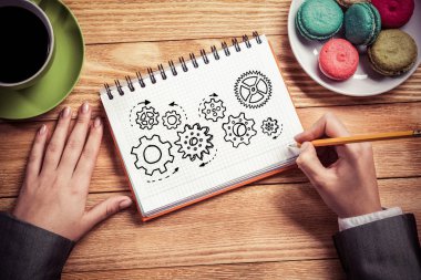 Not Defteri'nde çizim işkadını