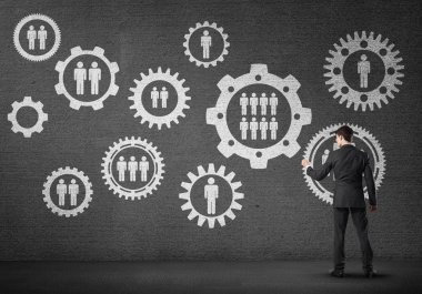 Arka ayakta işadamı