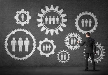 Arka ayakta işadamı