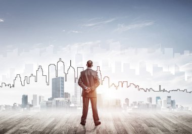 Arka ayakta işadamı